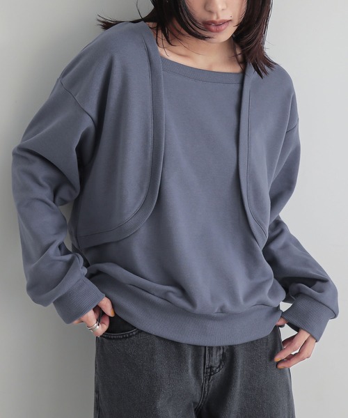 ボレロドッキング裏毛スウェット』（スウェット）｜n'OrLABEL