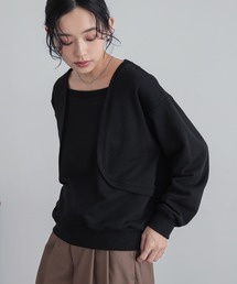 ボレロドッキング裏毛スウェット