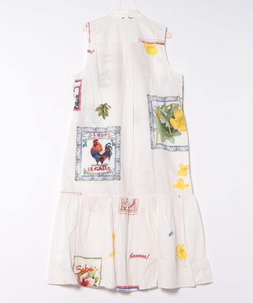 Desigual（デシグアル）の「ポストカードメモリー シャツドレス（ワンピース・レディース・ホワイト・XL/M/XS/S/L）」の7枚目の写真