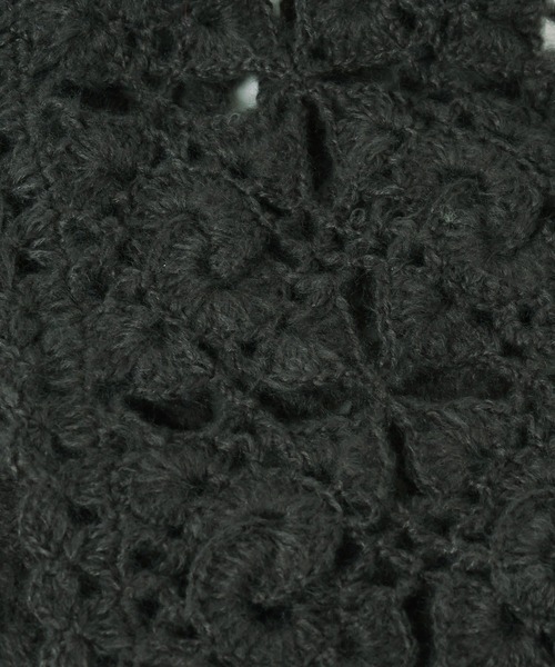 LOWRYS FARM（ローリーズファーム）の「クロシェボンネット 240915（ニットキャップ/ビーニー・レディース・チャコールグレー/ベージュ・FREE）」の10枚目の写真