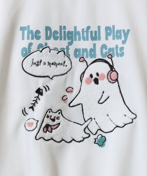 SITRY(シトリー)の「Ghost Sweat shirt/おばけ オーバーサイズ 裏起毛 サガラ刺繍 バックプリント トレーナー スウェット レディース メンズ(スウェット・メンズ・ブラック/ホワイト/スモークピンク/ホワイト系その他/ブラック系その他/ピンク系その他・M/L)」の15枚目の写真