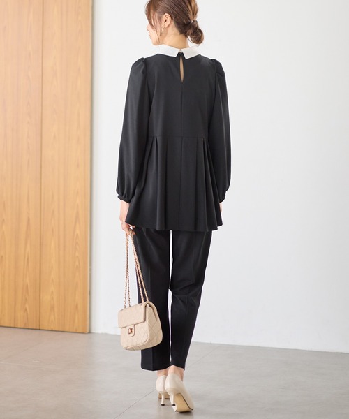 セール】2WAYプリーツ切替ブラウスセットアップ オケージョン対応