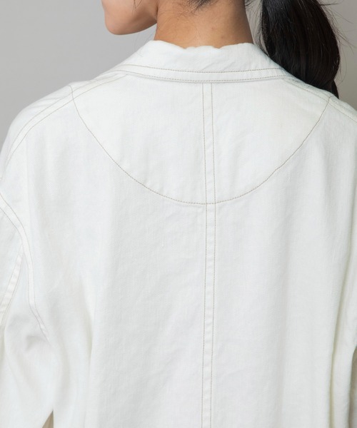 Munich 2025 完売リネンコットンクロスバレルコートWHITE