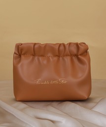 SHEPP（シープ）の「マグネット式 フェイクレザー ギャザーポーチ（ポーチ）」