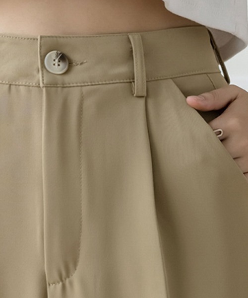 2ly2(トゥーリートゥー)の「脚長見え♪ハイウエストワイドレッグスーツパンツ(その他パンツ・レディース・アイボリー/ブラック/ベージュ・FREE)」の5枚目の写真
