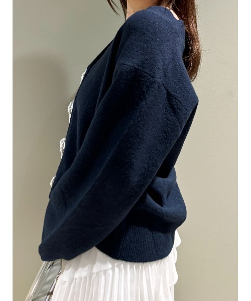 SNIDEL（スナイデル）の「パールボタンカーディガン（カーディガン