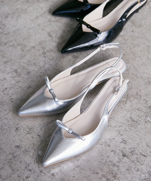 Nine West*リボン*フェミニン*スリングバック*パンプス/Junnie Nine West*リボン*フェミニン*スリングバック*パンプス/Junnie