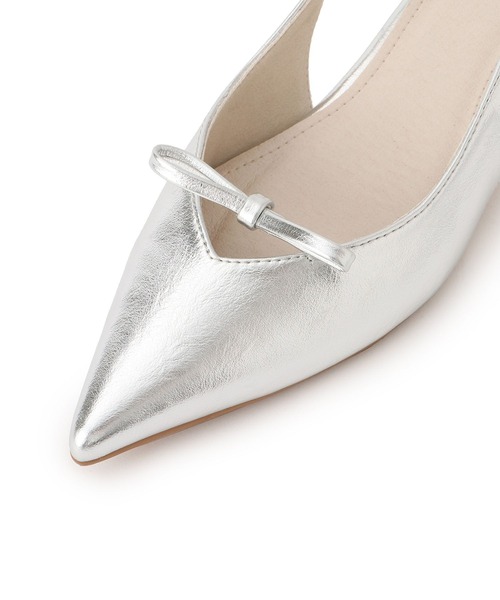 Juze(ジュゼ)の「スリングバックリボンミュール(パンプス・レディース・シルバー/ブラック・M/S/L)」の8枚目の写真