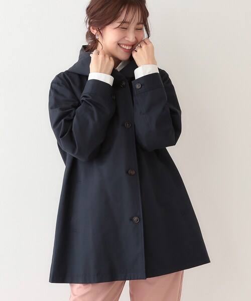 SHOO・LA・RUE(シューラルー)の「【S-LL/撥水/花粉対策】フーディーテントブルゾン(ブルゾン・レディース・ベージュ/ネイビー/カーキ・01/02/03/04)」の1枚目の写真