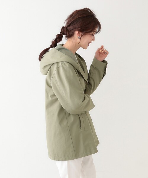 SHOO・LA・RUE(シューラルー)の「【S-LL/撥水/花粉対策】フーディーテントブルゾン(ブルゾン・レディース・ベージュ/ネイビー/カーキ・01/02/03/04)」の5枚目の写真