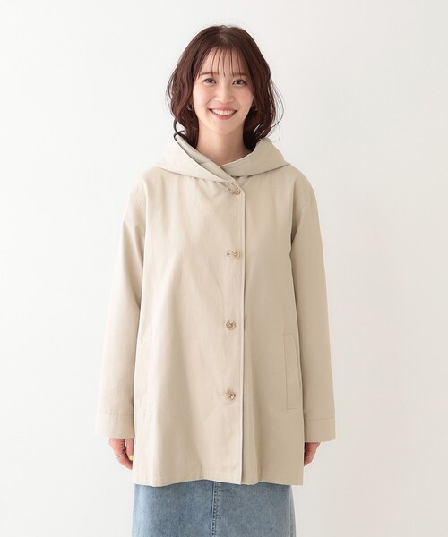 SHOO・LA・RUE(シューラルー)の「【S-LL/撥水/花粉対策】フーディーテントブルゾン(ブルゾン・レディース・ベージュ/ネイビー/カーキ・01/02/03/04)」の16枚目の写真