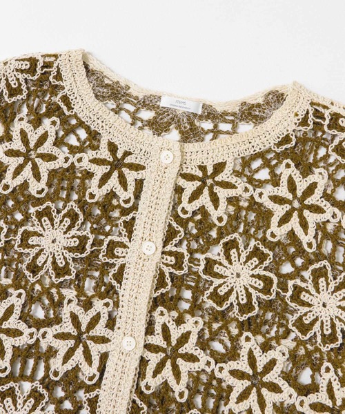 ITEMS URBANRESEARCH（アイテムズ アーバンリサーチ）の「フラワーモチーフニットカーディガン（カーディガン/ボレロ・レディース・ベージュ/ブラウン系その他・FREE）」の16枚目の写真