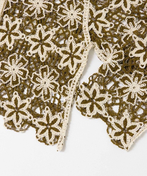 ITEMS URBANRESEARCH（アイテムズ アーバンリサーチ）の「フラワーモチーフニットカーディガン（カーディガン/ボレロ・レディース・ベージュ/ブラウン系その他・FREE）」の17枚目の写真