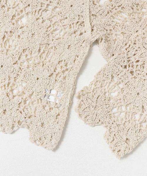 ITEMS URBANRESEARCH（アイテムズ アーバンリサーチ）の「フラワーモチーフニットカーディガン（カーディガン/ボレロ・レディース・ベージュ/ブラウン系その他・FREE）」の20枚目の写真