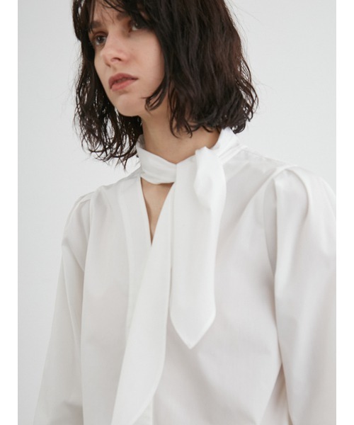 styling/(スタイリング)の「スカーフカラー2WAYシャツ(シャツ/ブラウス・レディース・ホワイト/サックスブルー/カーキ・FREE)」の13枚目の写真