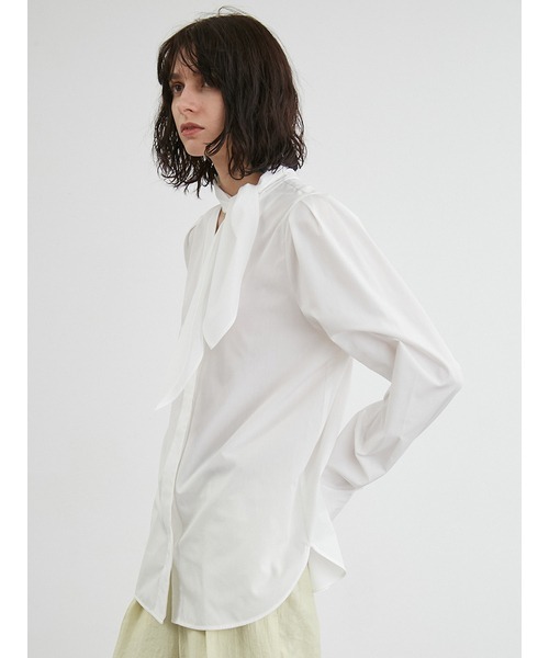 styling/(スタイリング)の「スカーフカラー2WAYシャツ(シャツ/ブラウス・レディース・ホワイト/サックスブルー/カーキ・FREE)」の11枚目の写真