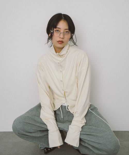 HANNE（アン）の「スナップハイネックカーディガン（カーディガン/ボレロ・レディース・ホワイト/ピンク/ブラック・FREE）」の13枚目の写真