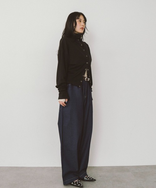 HANNE（アン）の「スナップハイネックカーディガン（カーディガン/ボレロ・レディース・ホワイト/ピンク/ブラック・FREE）」の9枚目の写真