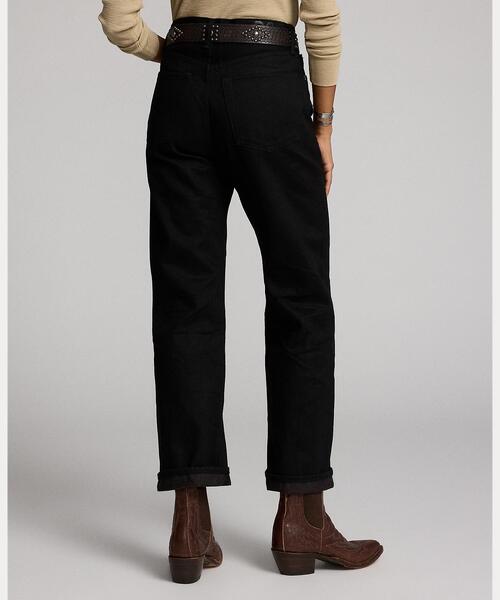ハイ ボーイ フィット ブラック セルビッジ ジーンズ（デニムパンツ