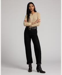 RRL（ダブル アール エル）の「ハイ ボーイ フィット ブラック セルビッジ ジーンズ（デニムパンツ）」