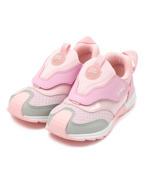 IFME(イフミー)の「KIDS|IFME joob pattoスニーカー(スニーカー・キッズ・ピンク/ブラック・15.0cm/15.5cm/16.0cm/16.5cm/17.0cm/17.5cm/18.0cm/18.5cm/19.0cm/19.5cm/20.0cm/20.5cm/21.0cm)」の1枚目の写真
