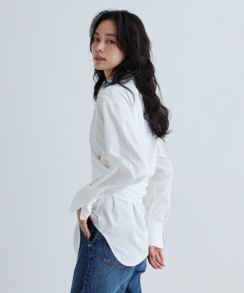 GALLEST（ギャレスト）の「カシュクールシャツ（シャツ/ブラウス・レディース・ホワイト・38）」の4枚目の写真