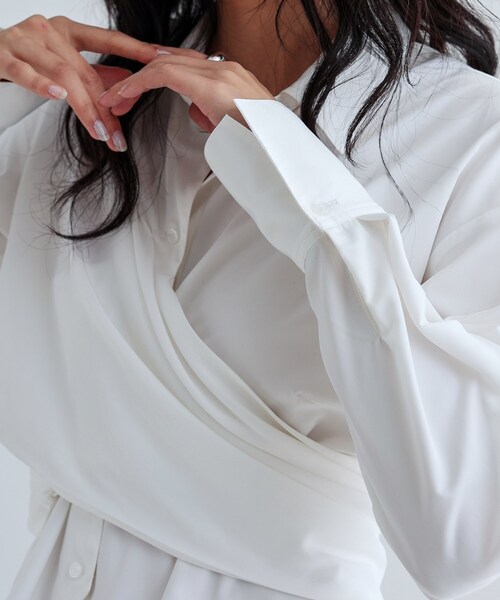 GALLEST（ギャレスト）の「カシュクールシャツ（シャツ/ブラウス・レディース・ホワイト・38）」の8枚目の写真