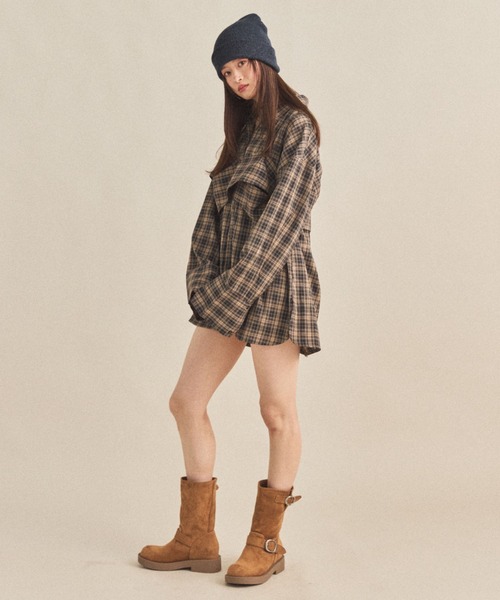 MIRROR STOKE（ミラーストーク）の「≪WEB限定≫【新色追加】BUSTIER SHIRT/ビスチェシャツ（シャツ/ブラウス・レディース・サックスブルー/ブルー/ブラック/オレンジ/アイボリー・MEDIUM）」の11枚目の写真