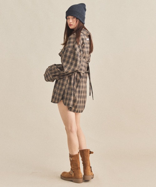 MIRROR STOKE（ミラーストーク）の「≪WEB限定≫【新色追加】BUSTIER SHIRT/ビスチェシャツ（シャツ/ブラウス・レディース・サックスブルー/ブルー/ブラック/オレンジ/アイボリー・MEDIUM）」の15枚目の写真