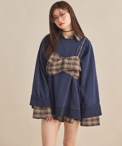 MIRROR STOKE（ミラーストーク）の「≪WEB限定≫【新色追加】BUSTIER SHIRT/ビスチェシャツ（シャツ/ブラウス・レディース・サックスブルー/ブルー/ブラック/オレンジ/アイボリー・MEDIUM）」の22枚目の写真