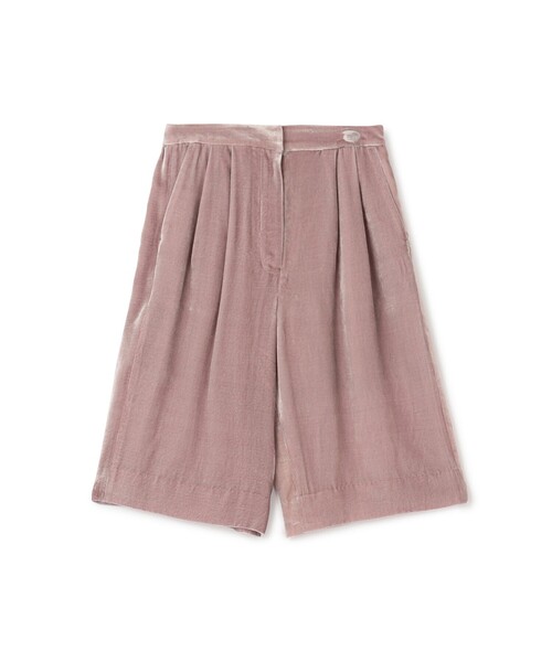 BACCA（バッカ）の「レーヨンシルクベルベットリラックスショーツ（その他パンツ・レディース・ダークブルー/ライトパープル・36/34）」の2枚目の写真