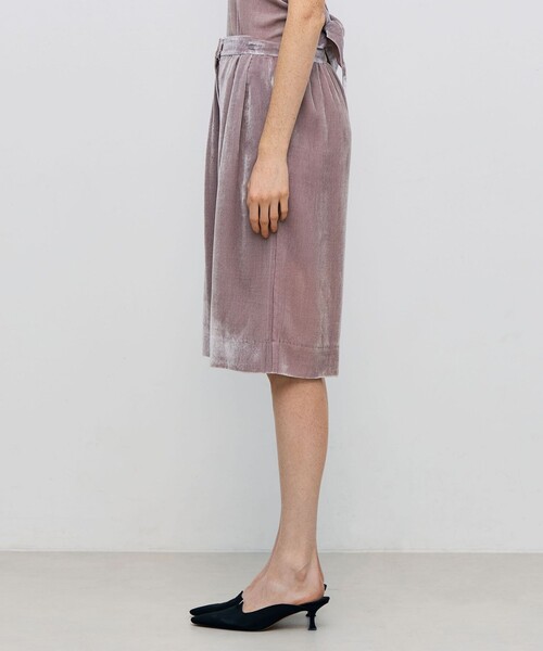 BACCA（バッカ）の「レーヨンシルクベルベットリラックスショーツ（その他パンツ・レディース・ダークブルー/ライトパープル・36/34）」の5枚目の写真