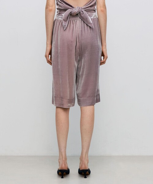 BACCA（バッカ）の「レーヨンシルクベルベットリラックスショーツ（その他パンツ・レディース・ダークブルー/ライトパープル・36/34）」の6枚目の写真