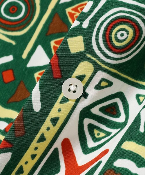 BEAMS（ビームス）の「ジオメトリックプリント オープンカラーシャツ（シャツ/ブラウス・メンズ・ホワイト/グリーン・S/M/L/XL）」の19枚目の写真