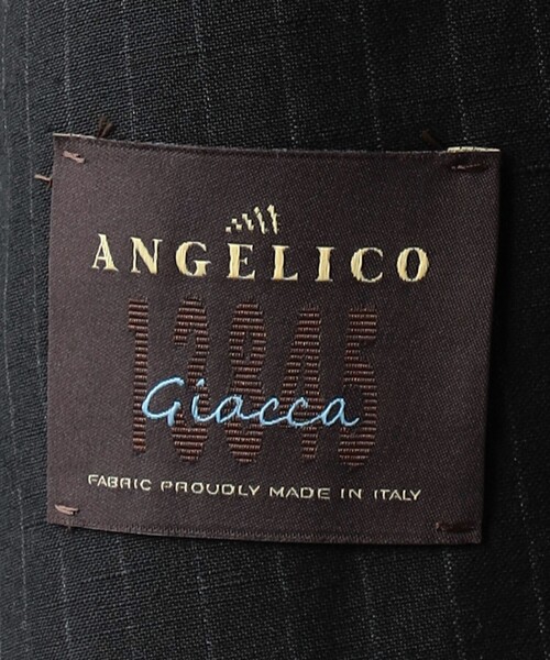 UNITED ARROWS(ユナイテッドアローズ)の「ANGELICO チョークストライプ ダブル 4ボタン テーラードジャケット R-MODEL(テーラードジャケット・メンズ・ブラック・46/48/52)」の12枚目の写真