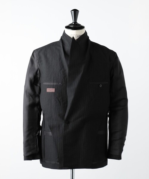UNITED ARROWS(ユナイテッドアローズ)の「ANGELICO チョークストライプ ダブル 4ボタン テーラードジャケット R-MODEL(テーラードジャケット・メンズ・ブラック・46/48/52)」の16枚目の写真