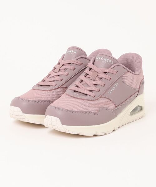 SKECHERS（スケッチャーズ）の「SKECHERS スケッチャーズ SLIP-INS スリップインズ UNO-BANKSIA【ワイド/幅広4E】レディース厚底スニーカー(ウノバンクシア)（スニーカー・レディース・ホワイト/ブラック/ピンク・26.0cm/25.0cm/25.5cm/24.5cm/23.5cm/22.5cm/24.0cm/23.0cm）」の3枚目の写真