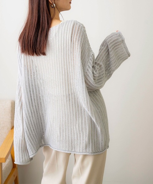 NOAHL(ノアル)の「【NOAHL】はしご編みレースアップニットプルオーバー(ニット/セーター・レディース・ブラウン系/アイボリー/ベージュ/ブルー系・FREE)」の16枚目の写真