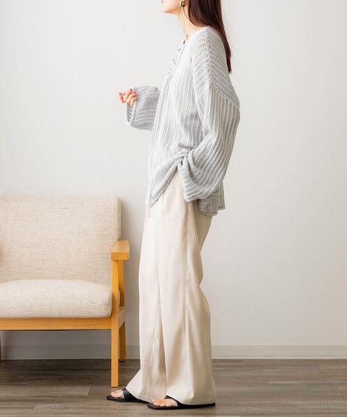 NOAHL(ノアル)の「【NOAHL】はしご編みレースアップニットプルオーバー(ニット/セーター・レディース・ブラウン系/アイボリー/ベージュ/ブルー系・FREE)」の20枚目の写真