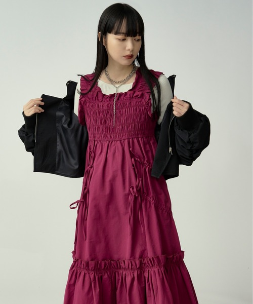 Ezick（エジック）の「volume sleeve mode MA1（ブルゾン・レディース・ブラック/グレー・FREE）」の6枚目の写真