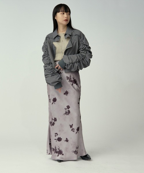 Ezick（エジック）の「volume sleeve mode MA1（ブルゾン・レディース・ブラック/グレー・FREE）」の20枚目の写真