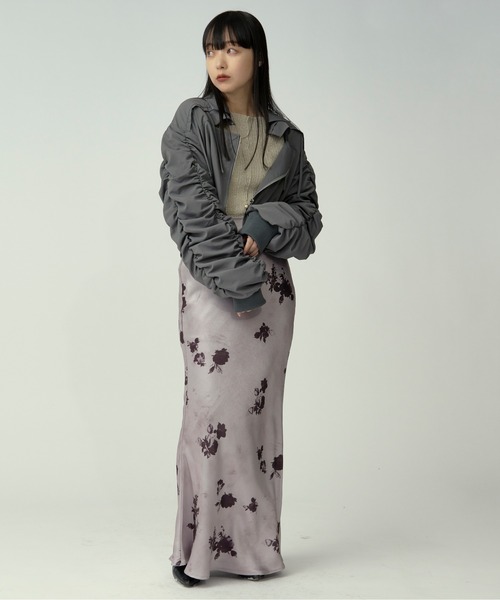 Ezick（エジック）の「volume sleeve mode MA1（ブルゾン・レディース・ブラック/グレー・FREE）」の22枚目の写真