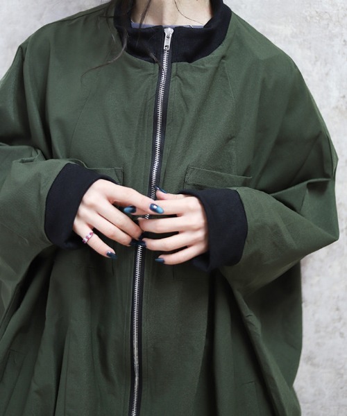 axes femme（アクシーズファム）の「ロングテールブルゾン（その他アウター・レディース・キナリ/カーキ/ブラック・FREE）」の8枚目の写真