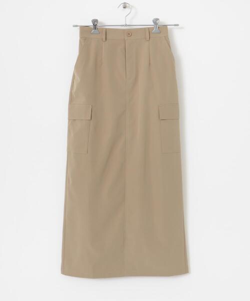 ITEMS URBANRESEARCH（アイテムズ アーバンリサーチ）の「アウトポケットロングスカート（スカート・レディース・ベージュ/ブラック/カーキ・FREE）」の7枚目の写真