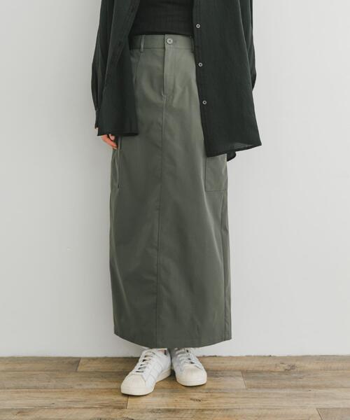 ITEMS URBANRESEARCH（アイテムズ アーバンリサーチ）の「アウトポケットロングスカート（スカート・レディース・ベージュ/ブラック/カーキ・FREE）」の13枚目の写真
