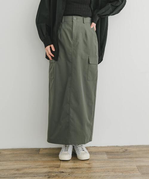 ITEMS URBANRESEARCH（アイテムズ アーバンリサーチ）の「アウトポケットロングスカート（スカート・レディース・ベージュ/ブラック/カーキ・FREE）」の14枚目の写真