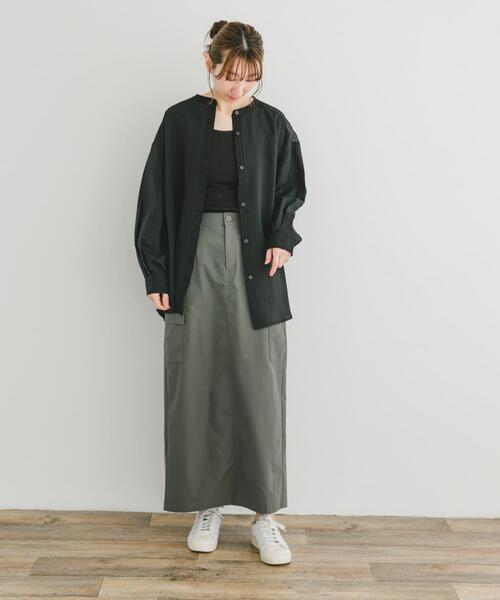 ITEMS URBANRESEARCH（アイテムズ アーバンリサーチ）の「アウトポケットロングスカート（スカート・レディース・ベージュ/ブラック/カーキ・FREE）」の15枚目の写真