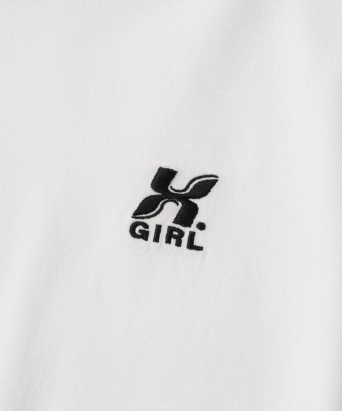 X-girl（エックスガール）の「STRIPED SLEEVE BIG TEE DRESS（ワンピース・レディース・ホワイト/ブラック/ブラウン・M/S）」の6枚目の写真