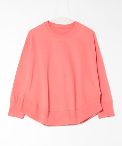 Q（キュー）の「ラグランスリーブスウェット（スウェット・レディース・ベージュ/エメラルド/オレンジ・MEDIUM）」の6枚目の写真