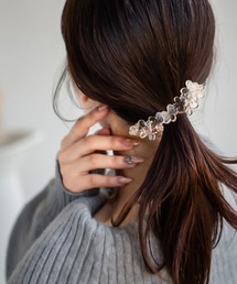 kirakiraShop（キラキラショップ）の「大人っぽい ニュアンスカラーの フラワー バナナクリップ（バレッタ/ヘアクリップ）」